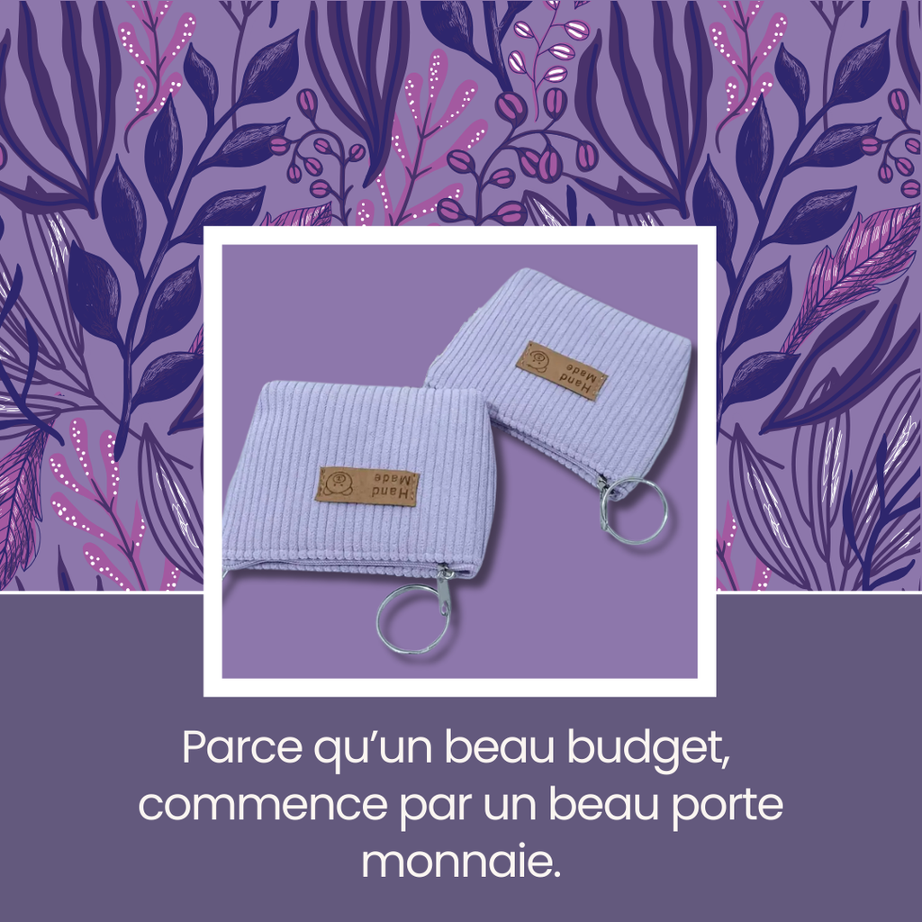 Porte-monnaie Velours Côtelé