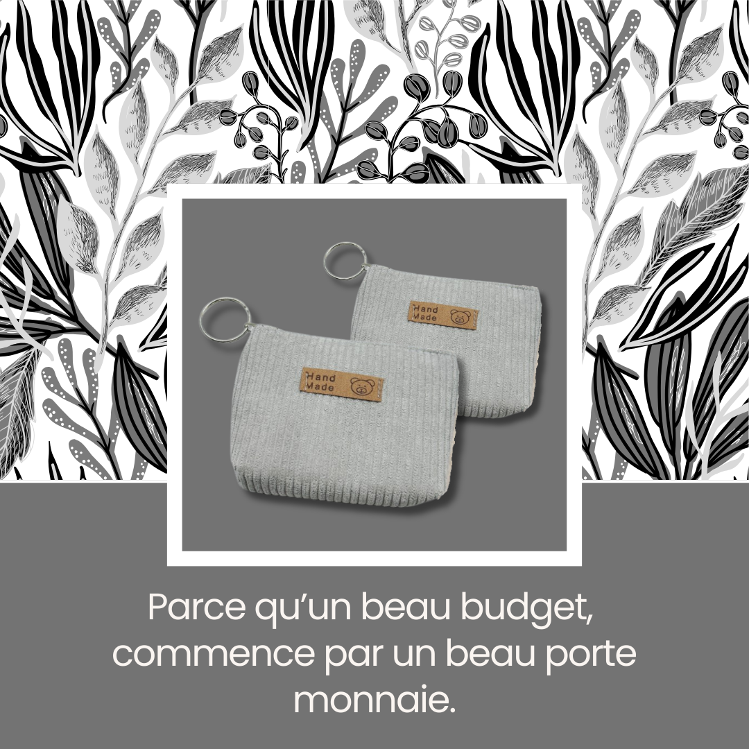 Porte-monnaie Velours Côtelé