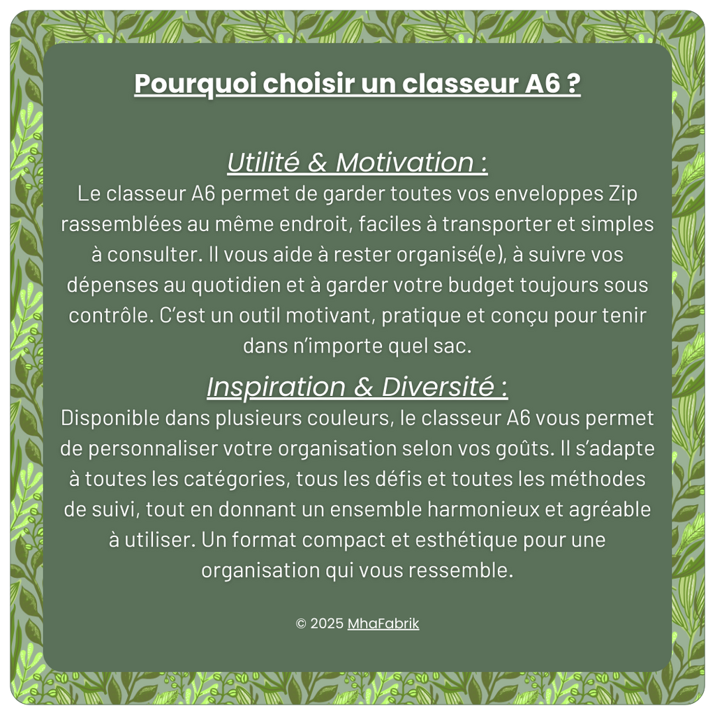Classeur PVC - A6