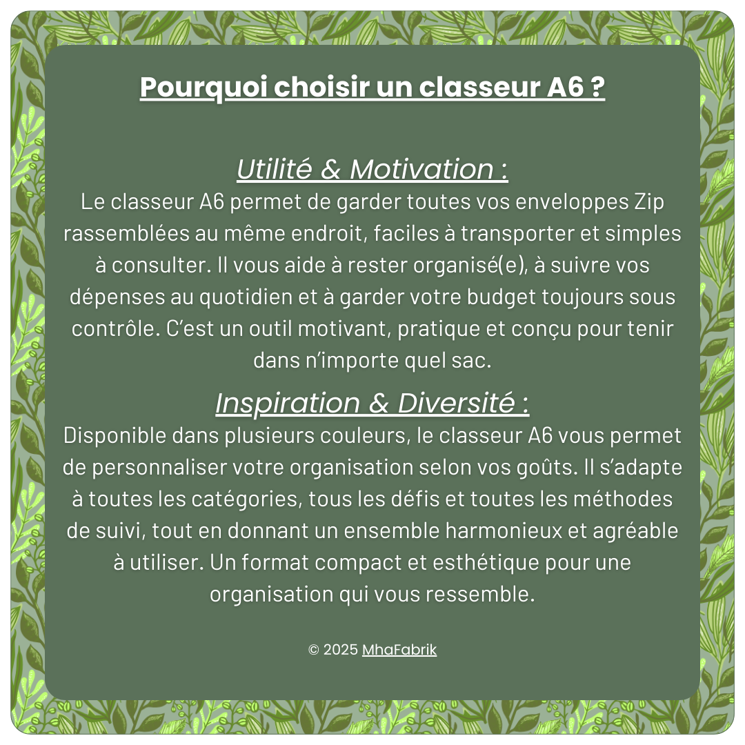 Classeur PVC - A6